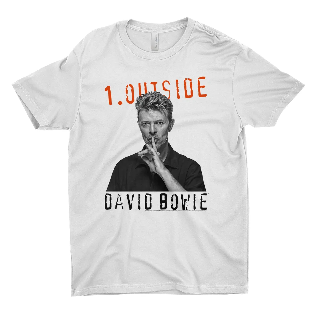 T-Shirt | Bowie Black And White Photo With Stars Shirt