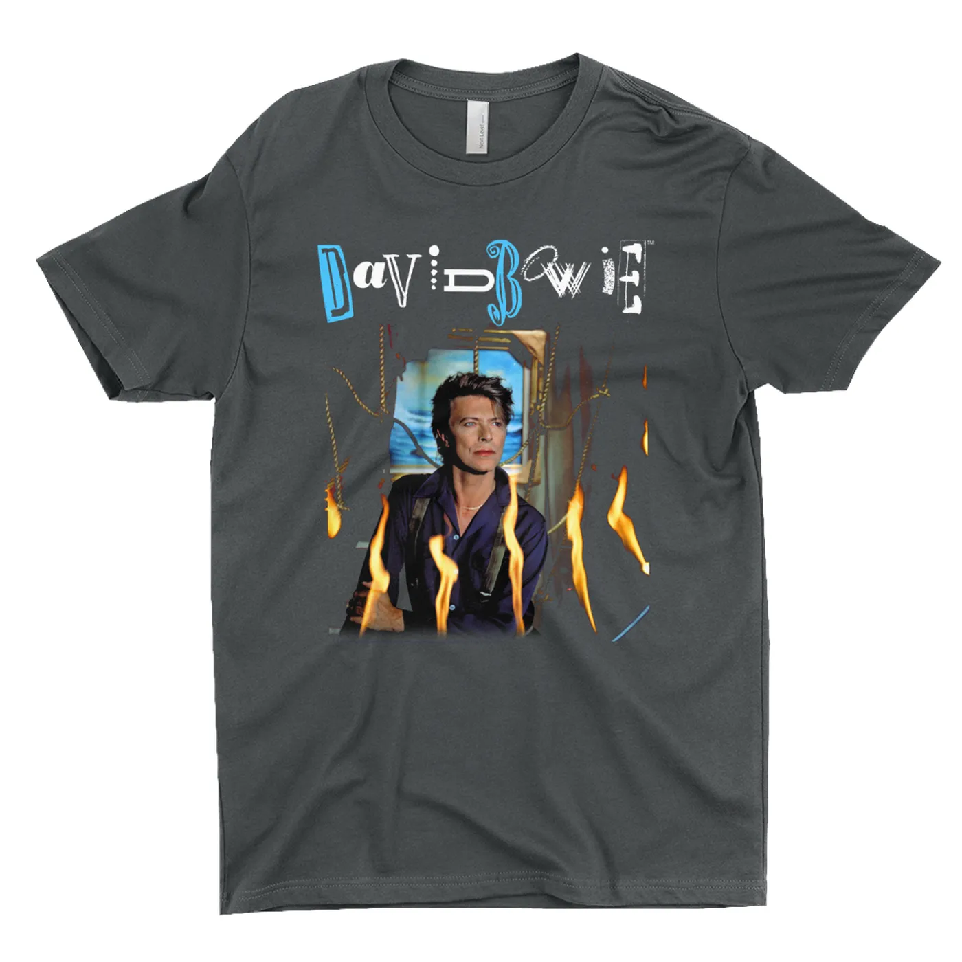 David Bowie T-Shirt | Never Let Me Down Album Photo And Logo David Bowie Shirt