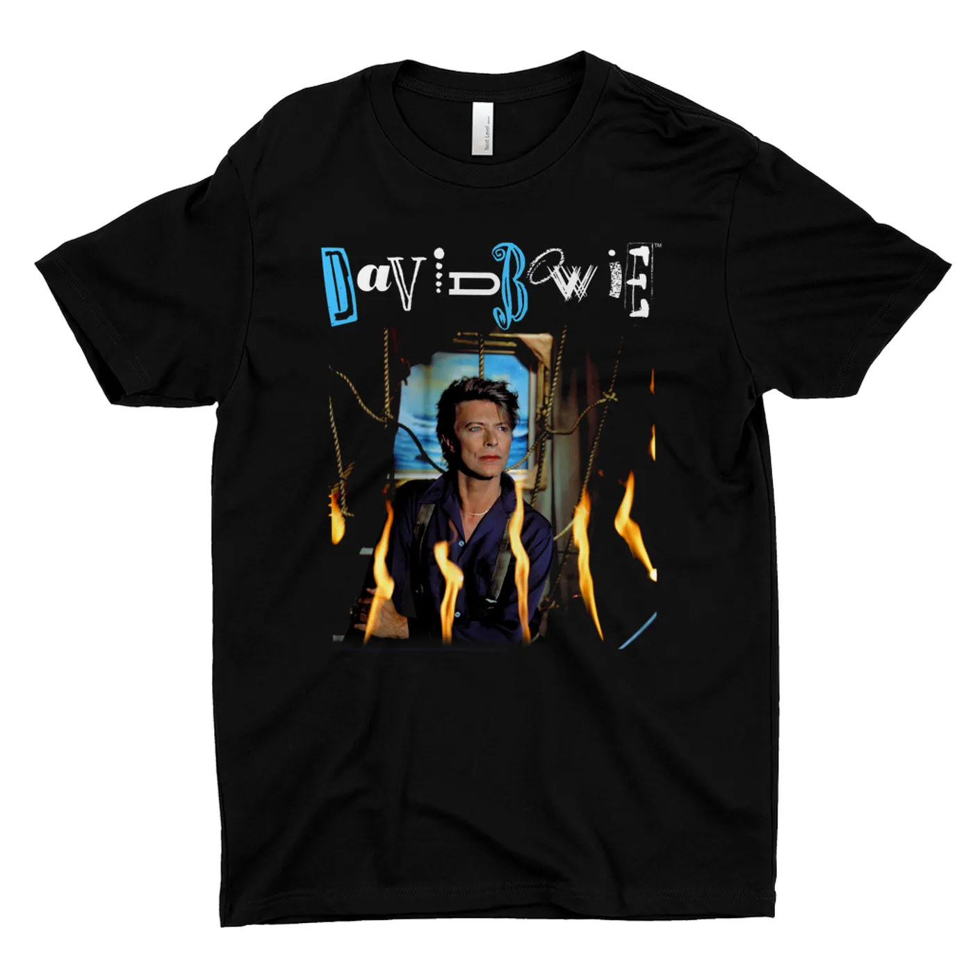David Bowie T-Shirt | Never Let Me Down Album Photo And Logo David Bowie Shirt