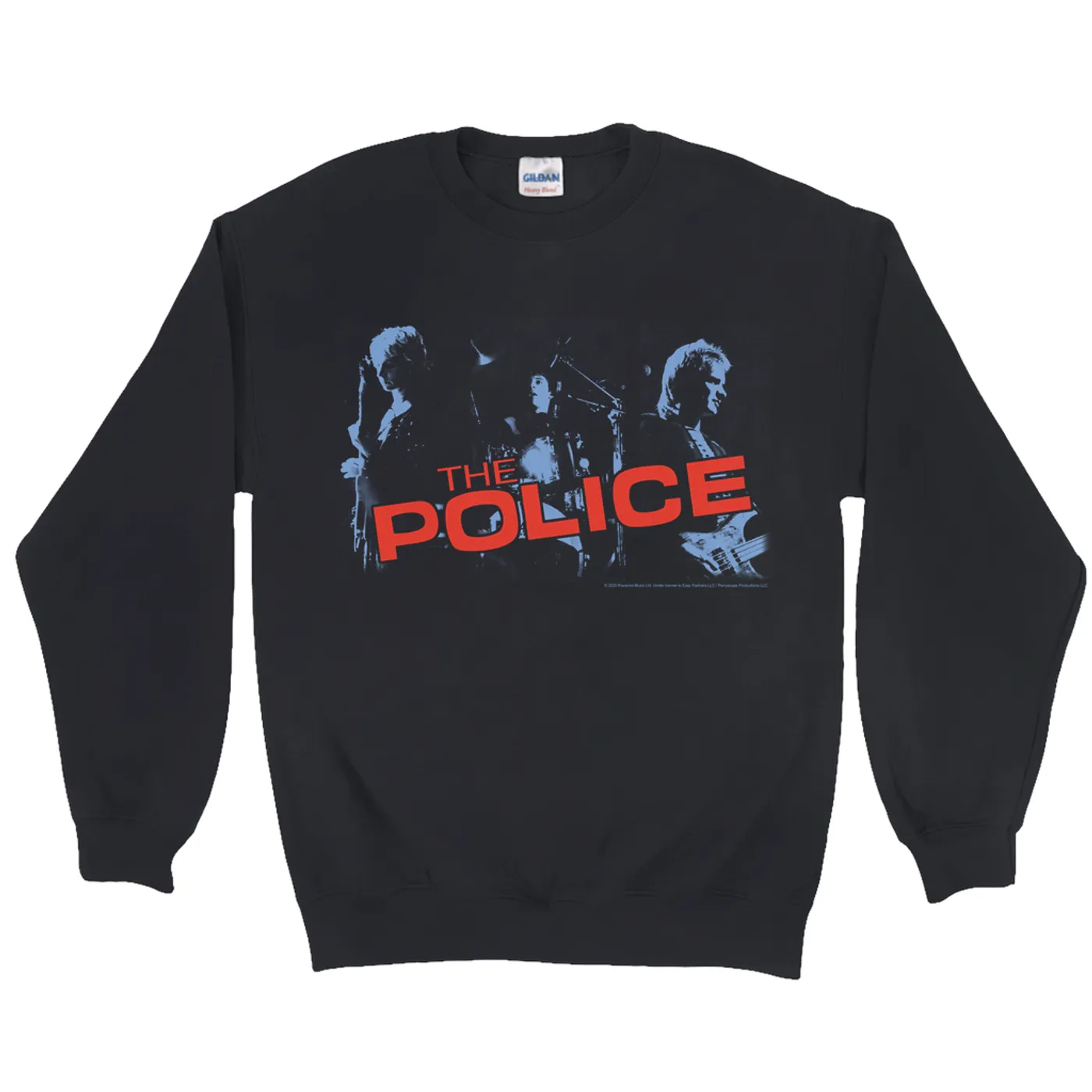 The Police Sweatshirt | The Police Band Photo And Logo Red The Police Sweatshirt