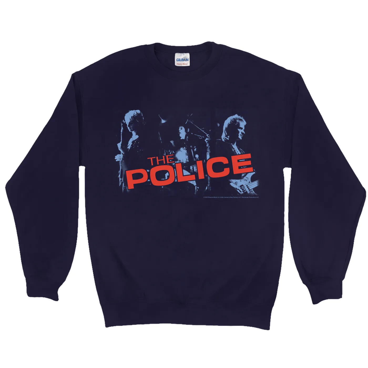 The Police Sweatshirt | The Police Band Photo And Logo Red The Police Sweatshirt