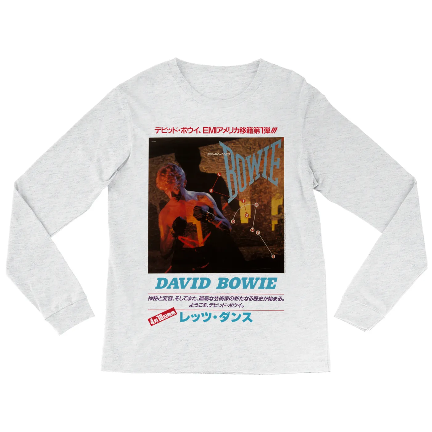 David Bowie Long Sleeve Shirt | Let's Dance Japan Concert Poster David Bowie Shirt