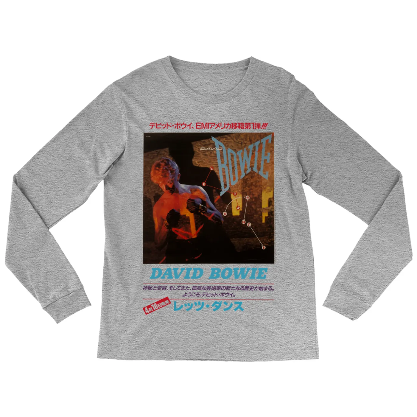 David Bowie Long Sleeve Shirt | Let's Dance Japan Concert Poster David Bowie Shirt