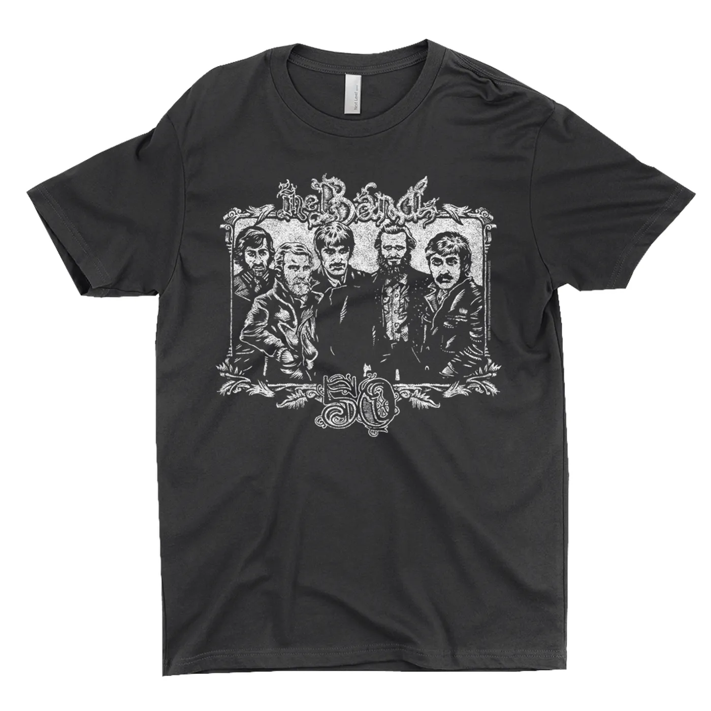 The Band T-Shirt | 50th Anniversary Logo White Distressed The Band Shirt