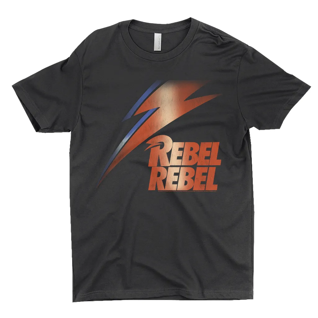 T-Shirt | Rebel Rebel And Lightning Bolt Design Distressed Shirt (Equineop Exclusive)