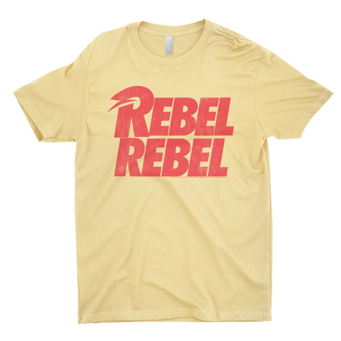 David Bowie T-Shirt | Rebel Rebel Logo Distressed David Bowie Shirt
