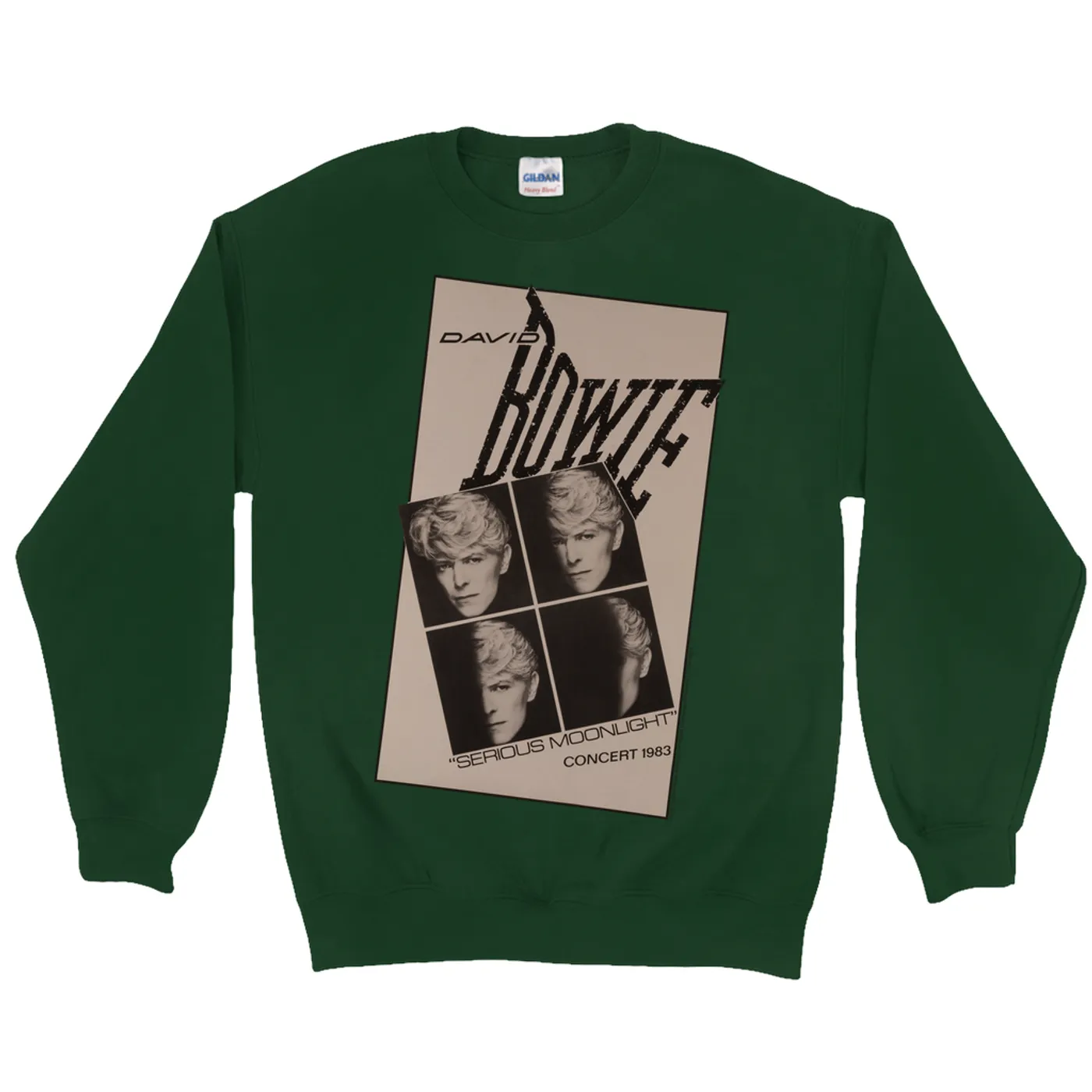 David Bowie Sweatshirt | Serious Moonlight 1983 Concert Tour Poster David Bowie Sweatshirt
