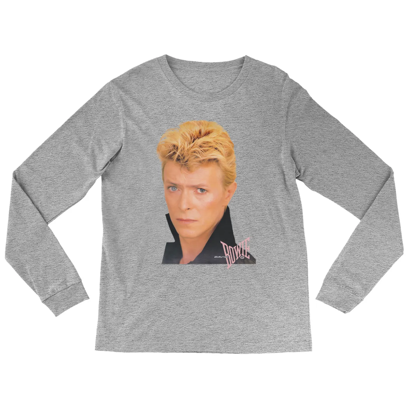 David Bowie Long Sleeve Shirt | David Bowie Color Portrait And Logo David Bowie Shirt