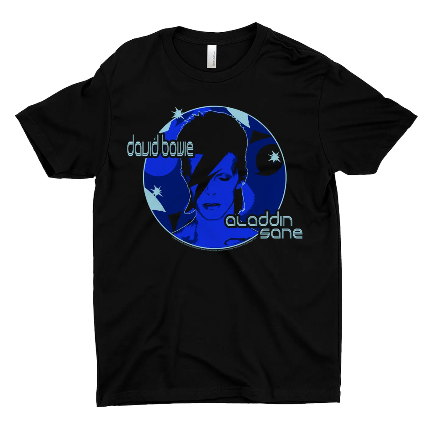 David Bowie T-Shirt | Blue Aladdin Sane Design David Bowie Shirt