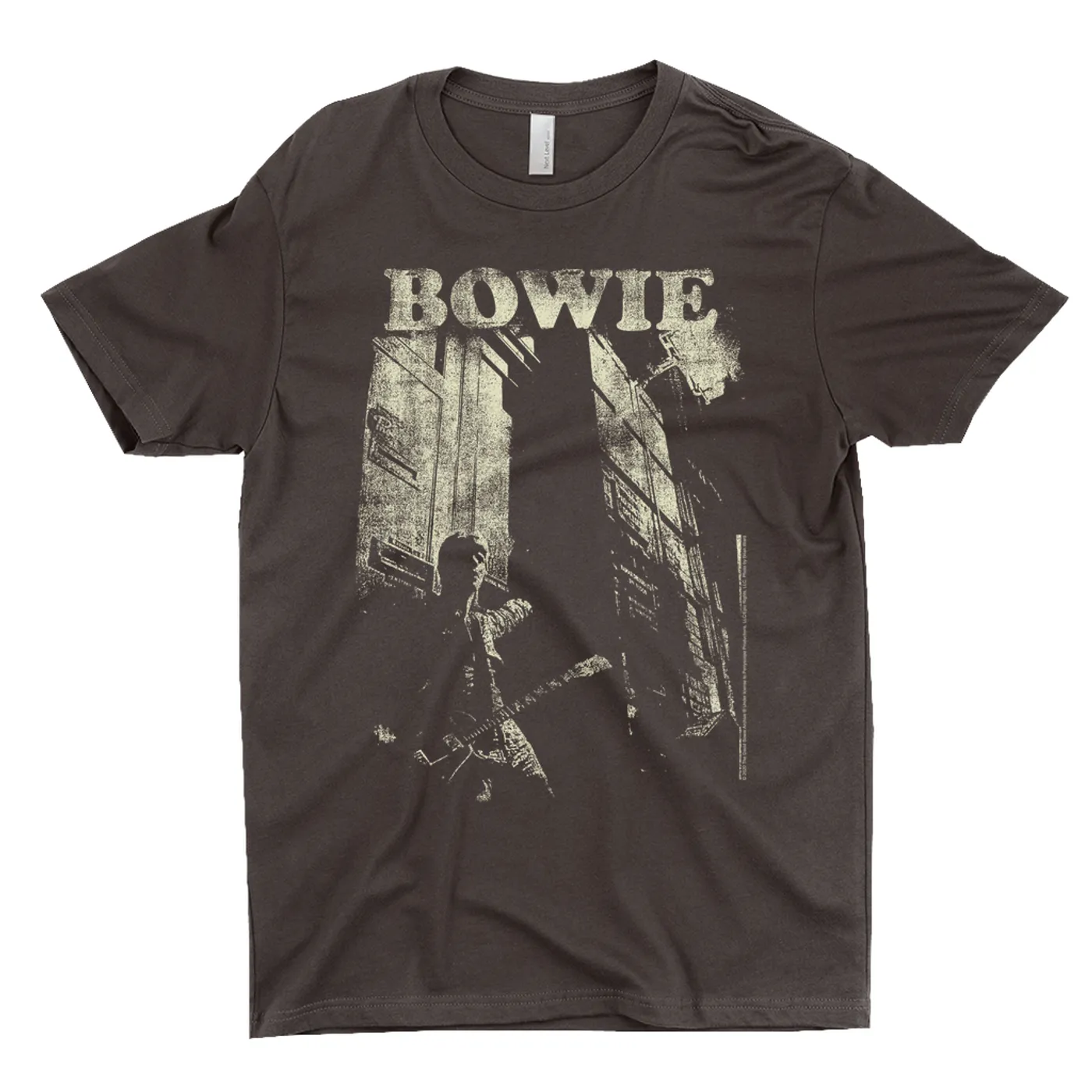David Bowie T-Shirt | David Bowie With Guitar Distressed David Bowie Shirt