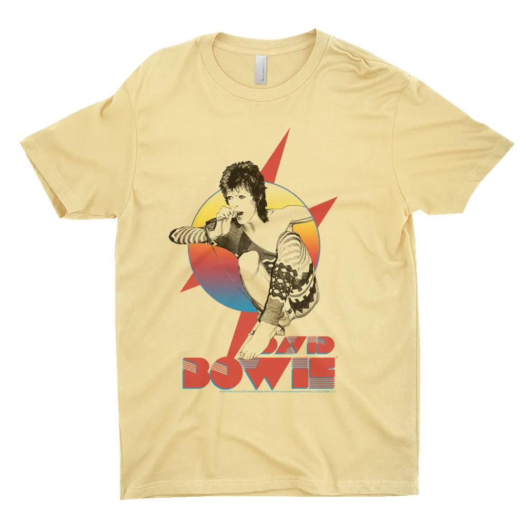T-Shirt | Bowie Performing Colorful Design Shirt