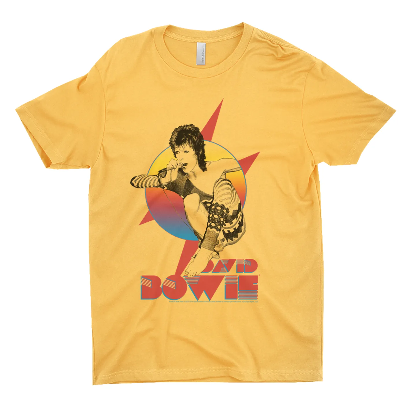 David Bowie T-Shirt | Bowie Performing Colorful Design David Bowie Shirt