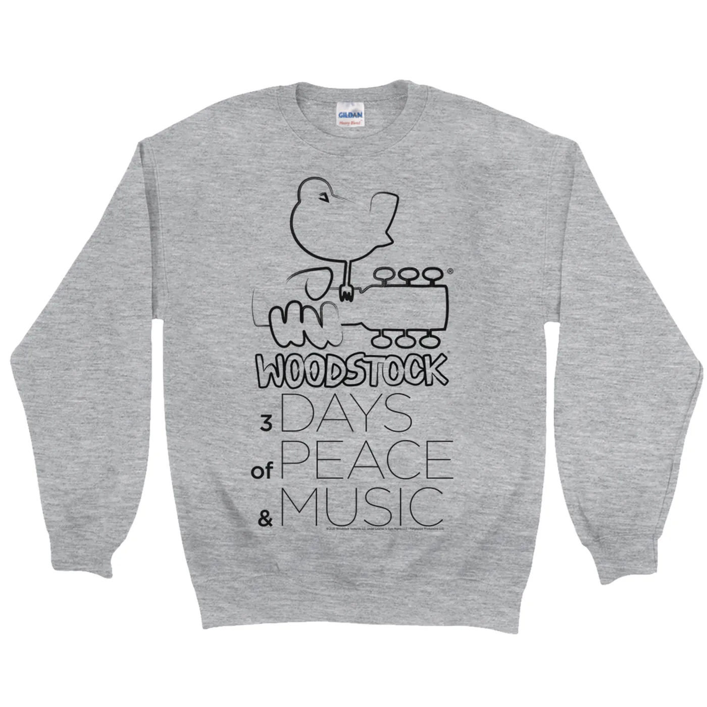 Woodstock Sweatshirt | 3 Days Of Peace And Music Drawing Woodstock Sweatshirt