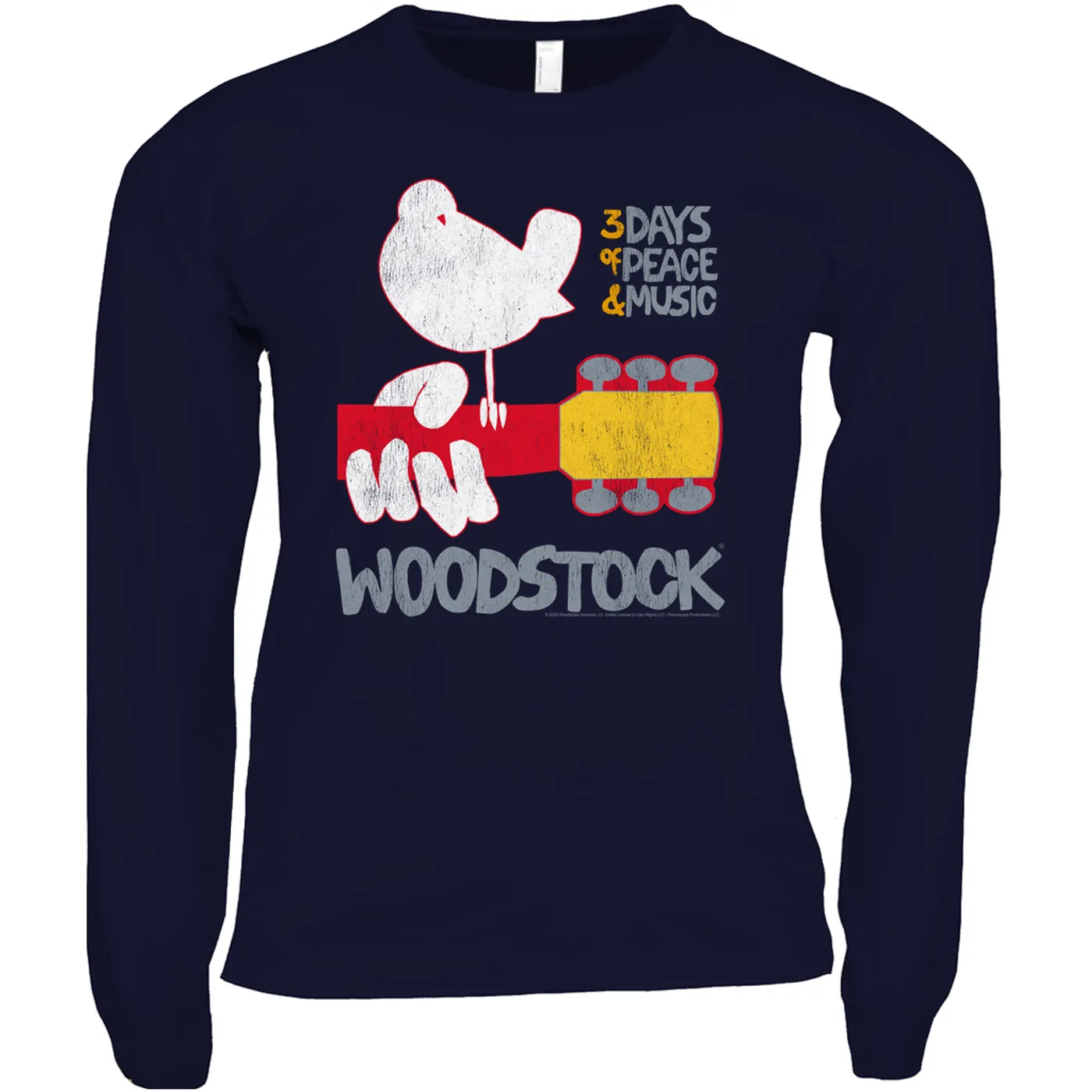 Woodstock Long Sleeve Shirt | 3 Days Of Peace And Music Logo Woodstock Shirt
