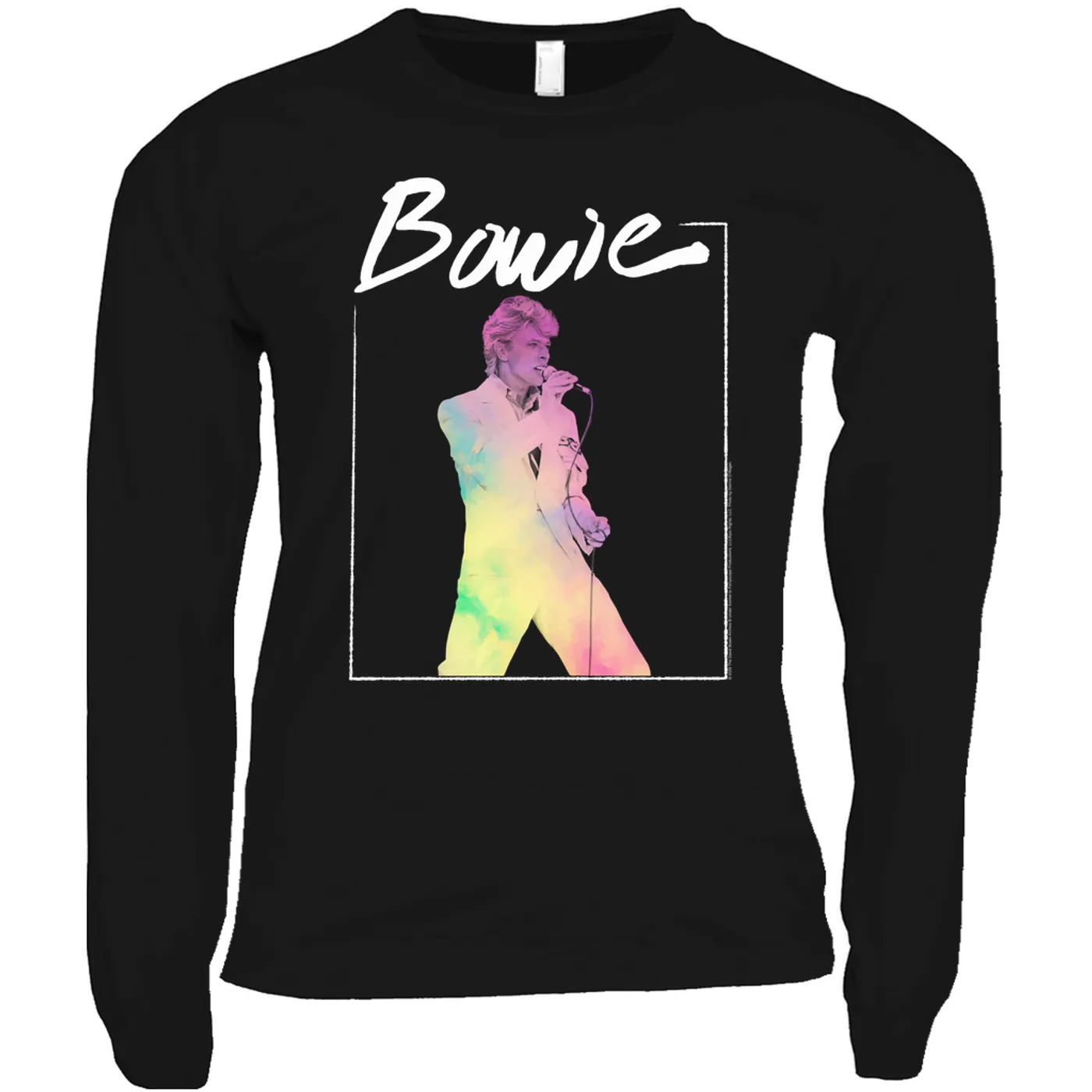 David Bowie Long Sleeve Shirt | Bowie 1983 Concert In Pastels David Bowie Shirt (Merchbar Exclusive)