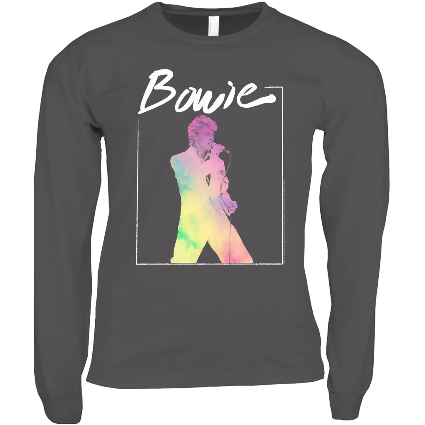 David Bowie Long Sleeve Shirt | Bowie 1983 Concert In Pastels David Bowie Shirt (Merchbar Exclusive)