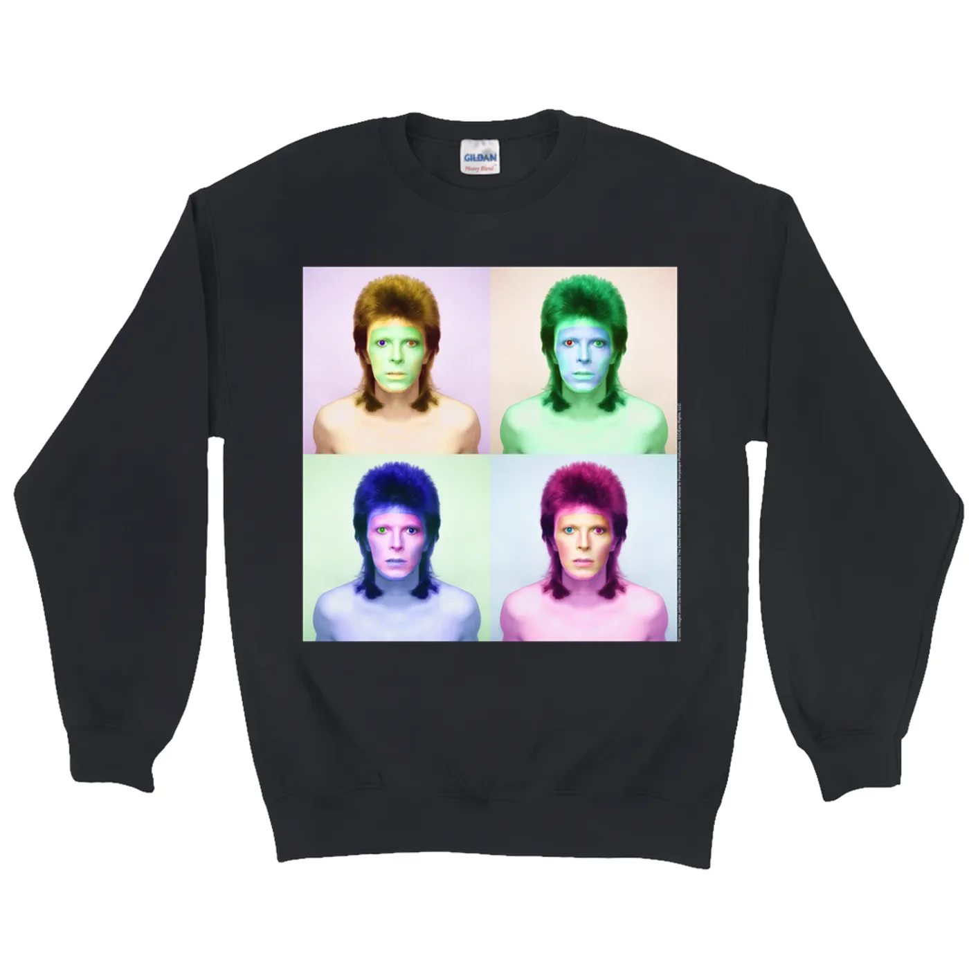 David Bowie Sweatshirt | Bowie Pop Color David Bowie Sweatshirt (Merchbar Exclusive)
