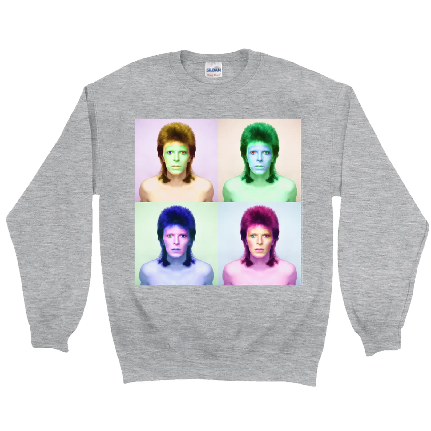 David Bowie Sweatshirt | Bowie Pop Color David Bowie Sweatshirt (Merchbar Exclusive)