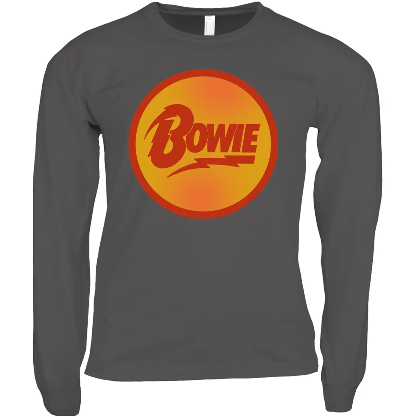 David Bowie Long Sleeve Shirt | Bowie Orange And Red Circle Logo David Bowie Shirt