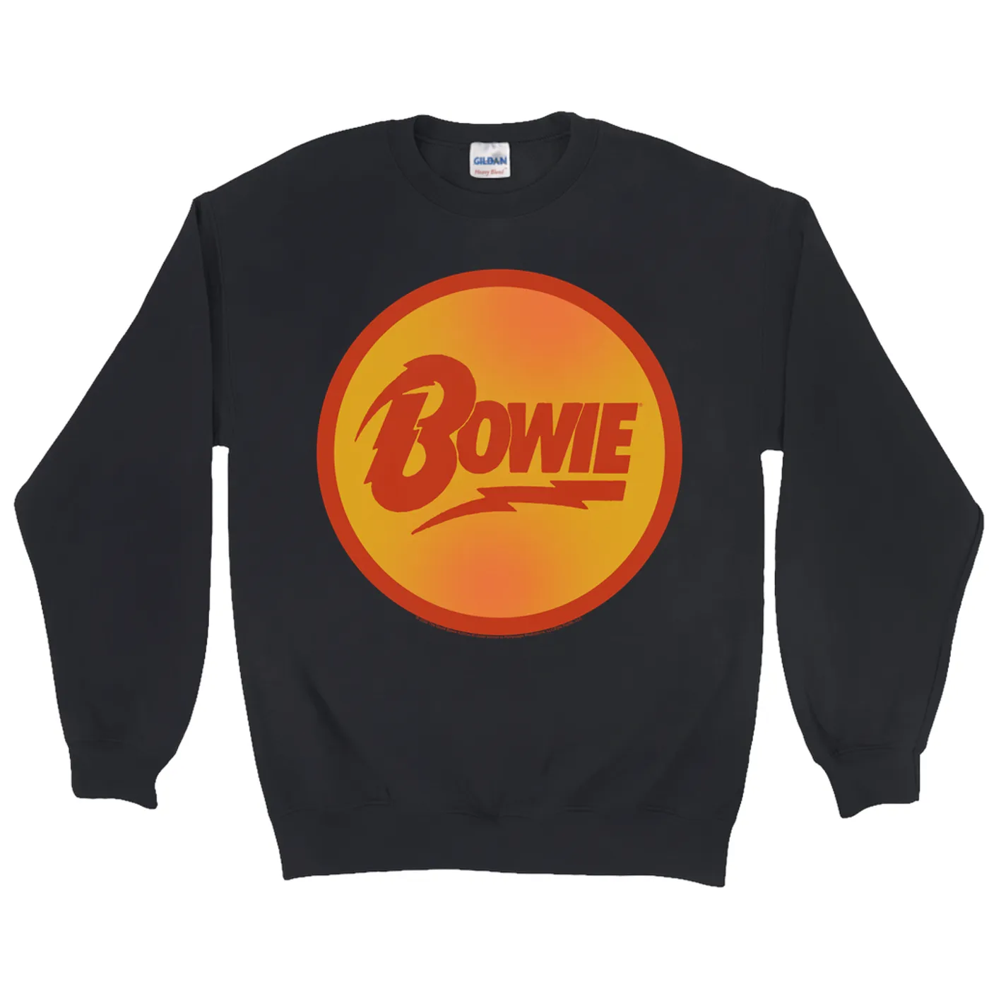 David Bowie Sweatshirt | Bowie Orange And Red Circle Logo David Bowie Sweatshirt