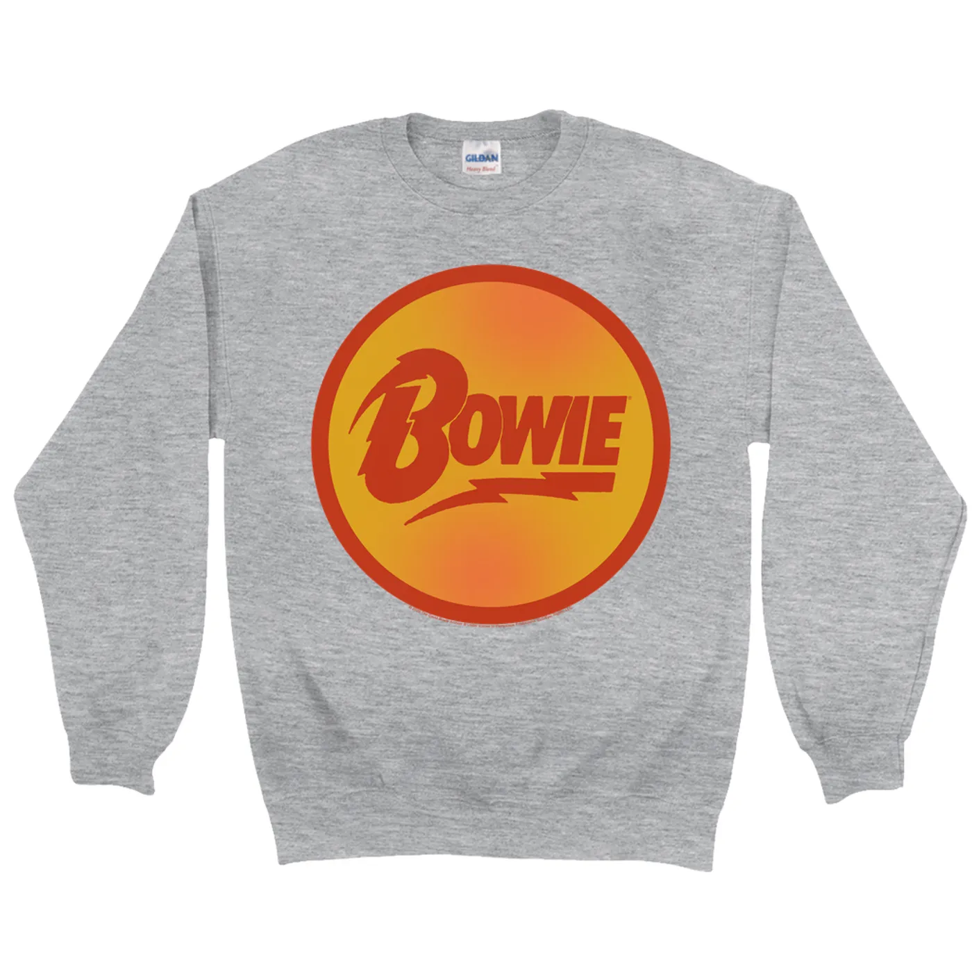 David Bowie Sweatshirt | Bowie Orange And Red Circle Logo David Bowie Sweatshirt