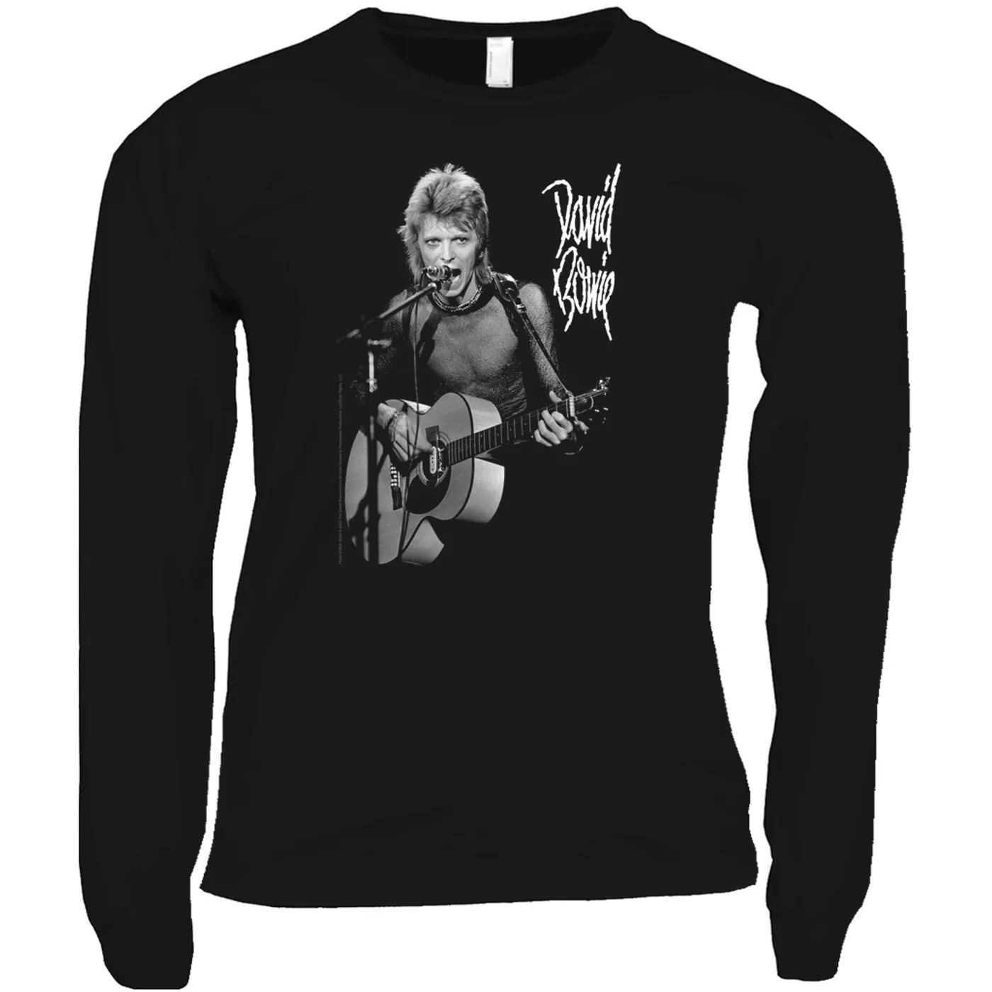 David Bowie Long Sleeve Shirt | Mick Rock Photo In Concert David Bowie Shirt