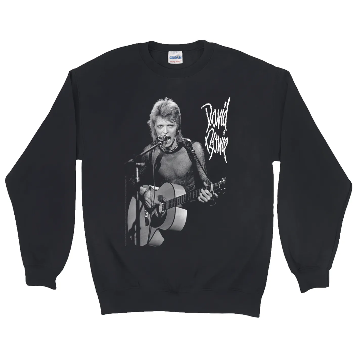 David Bowie Sweatshirt | Mick Rock Photo In Concert David Bowie Sweatshirt