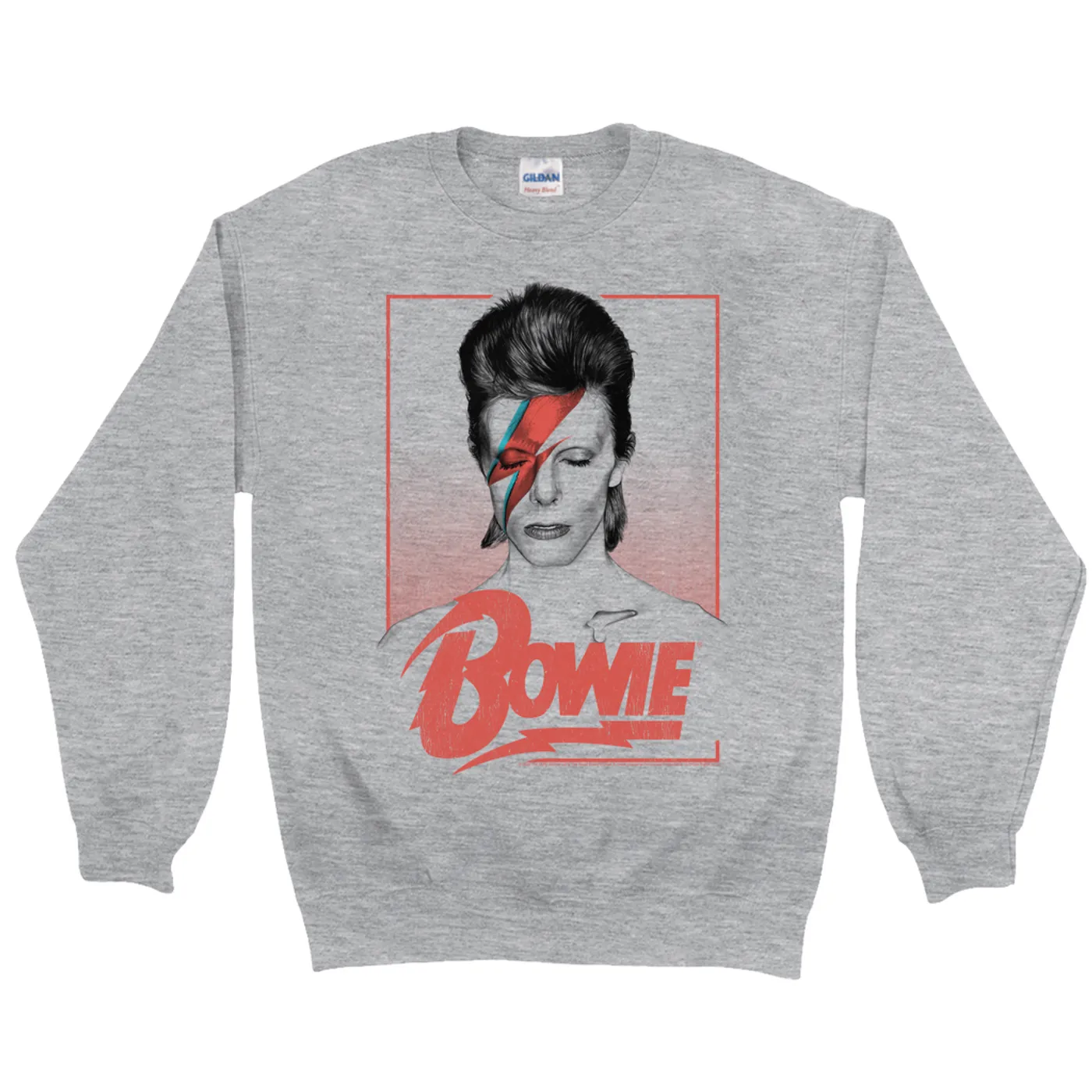 David Bowie Sweatshirt | Aladdin Sane Bowie Red Image David Bowie Sweatshirt