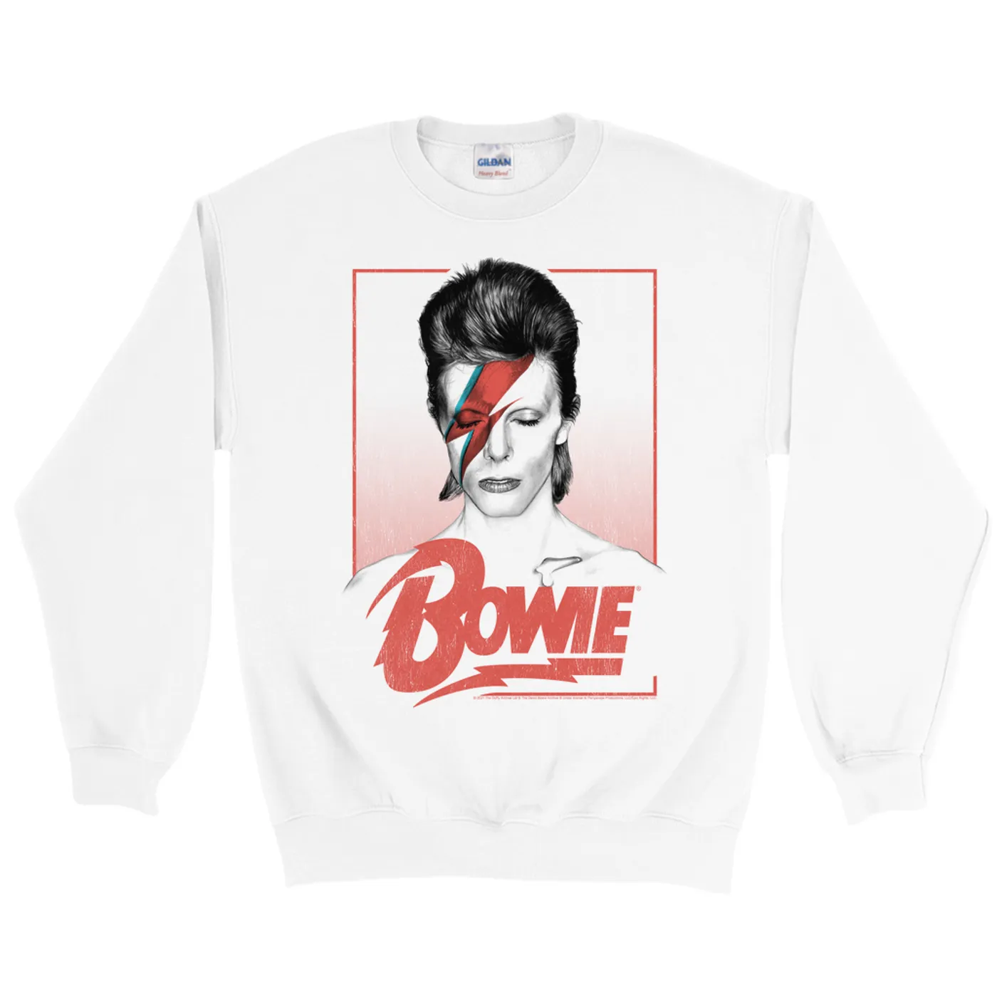 David Bowie Sweatshirt | Aladdin Sane Bowie Red Image David Bowie Sweatshirt