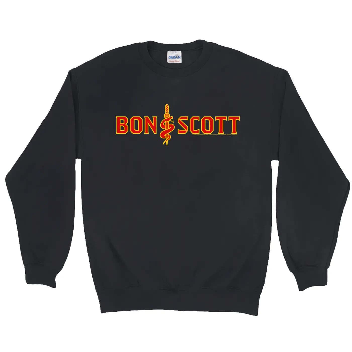 Bon Scott Sweatshirt | Bon Dagger And Snake Bon Scott Sweatshirt