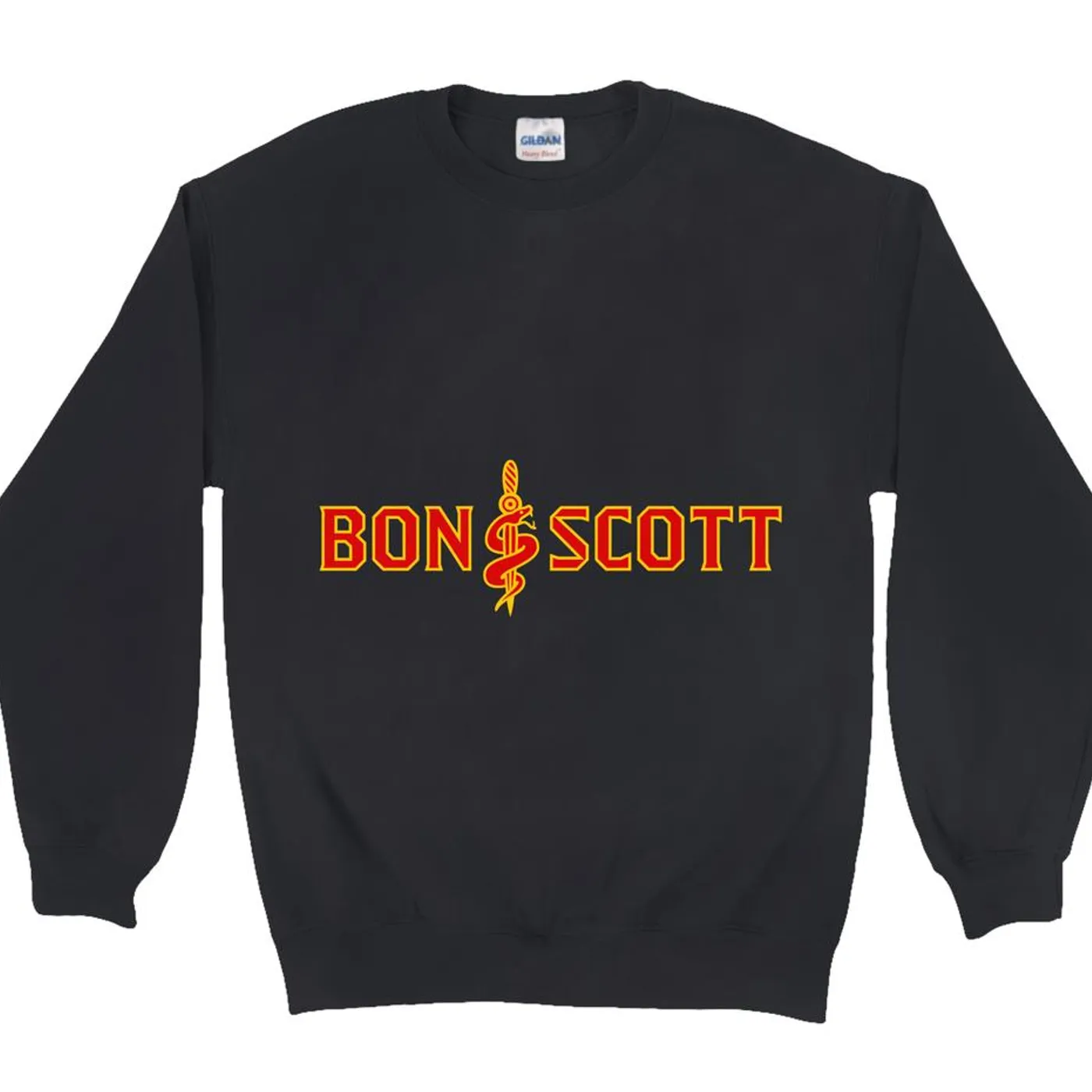 Bon Scott Sweatshirt | Bon Dagger And Snake Bon Scott Sweatshirt