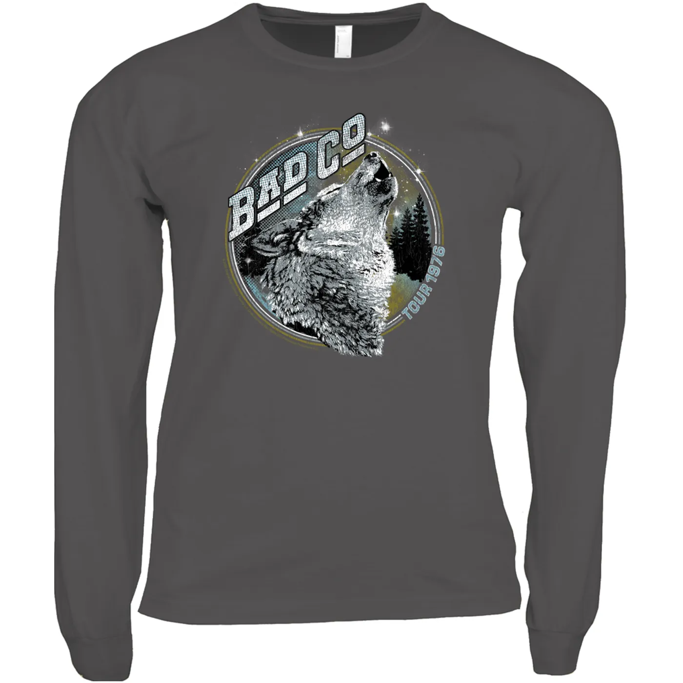 Bad Company Long Sleeve Shirt | Wolf Pack Tour 1976 Distressed Bad Company Shirt