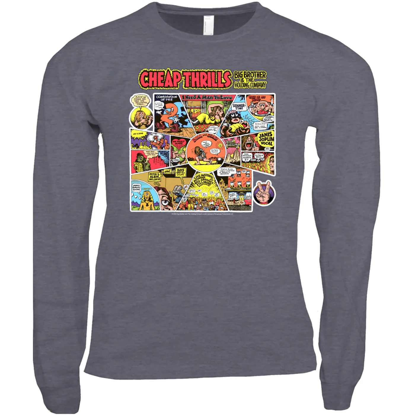 Big Brother & The Holding Company Long Sleeve Shirt | Cheap Thrills Album Cover Big Brother and The Holding Company Shirt