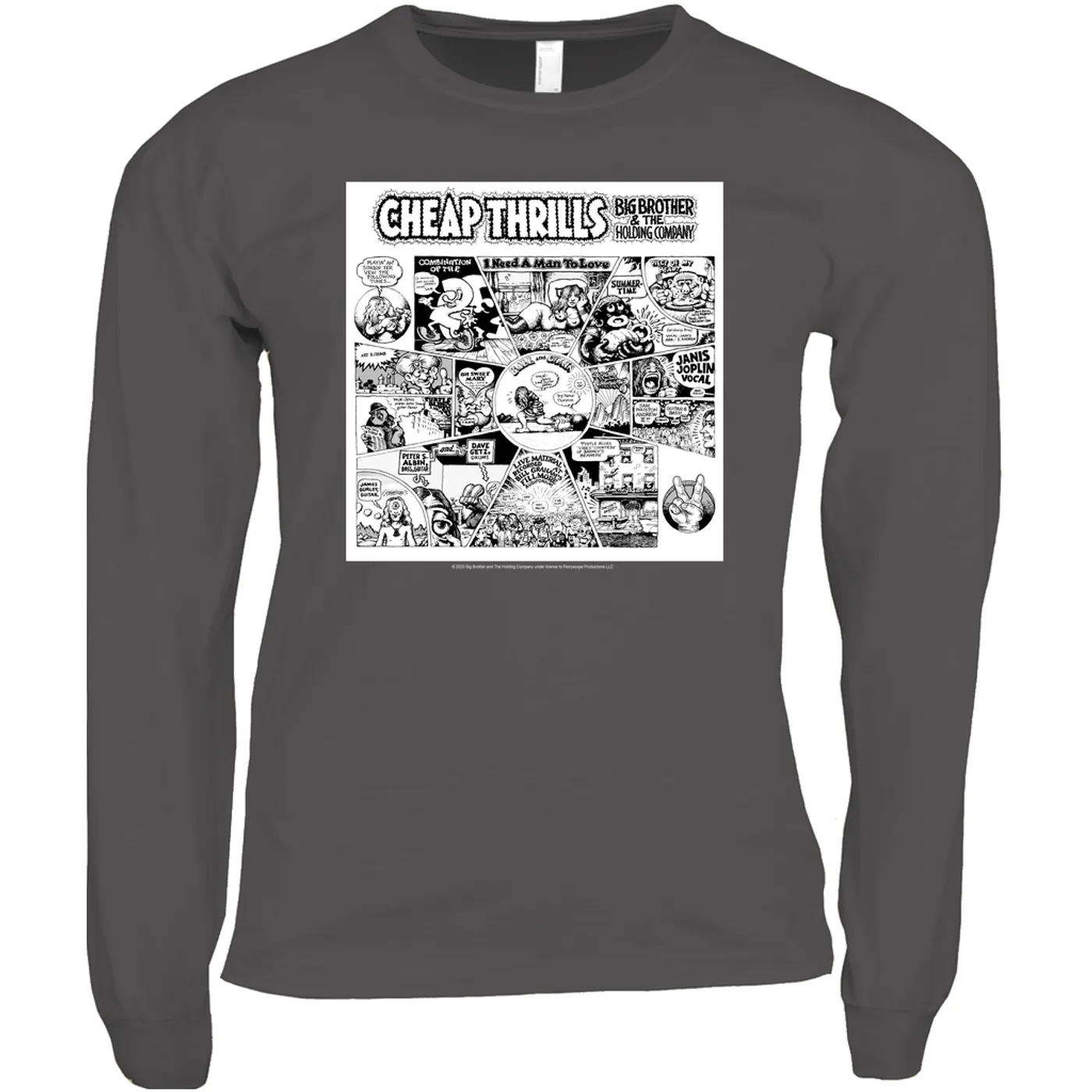 Big Brother & The Holding Company Long Sleeve Shirt | Black and White Cheap Thrills Big Brother and The Holding Company Shirt