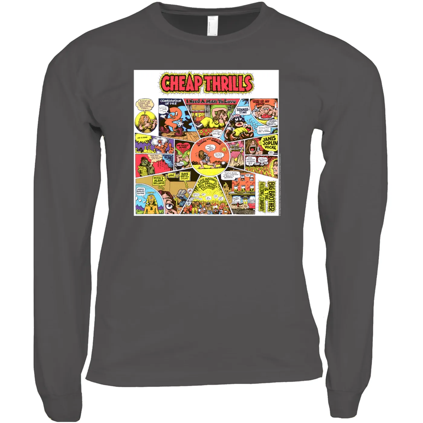 Big Brother & The Holding Company Long Sleeve Shirt | Cheap Thrills Album Design Big Brother and The Holding Company Shirt
