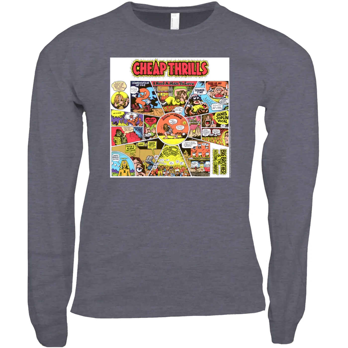 Big Brother & The Holding Company Long Sleeve Shirt | Cheap Thrills Album Design Big Brother and The Holding Company Shirt