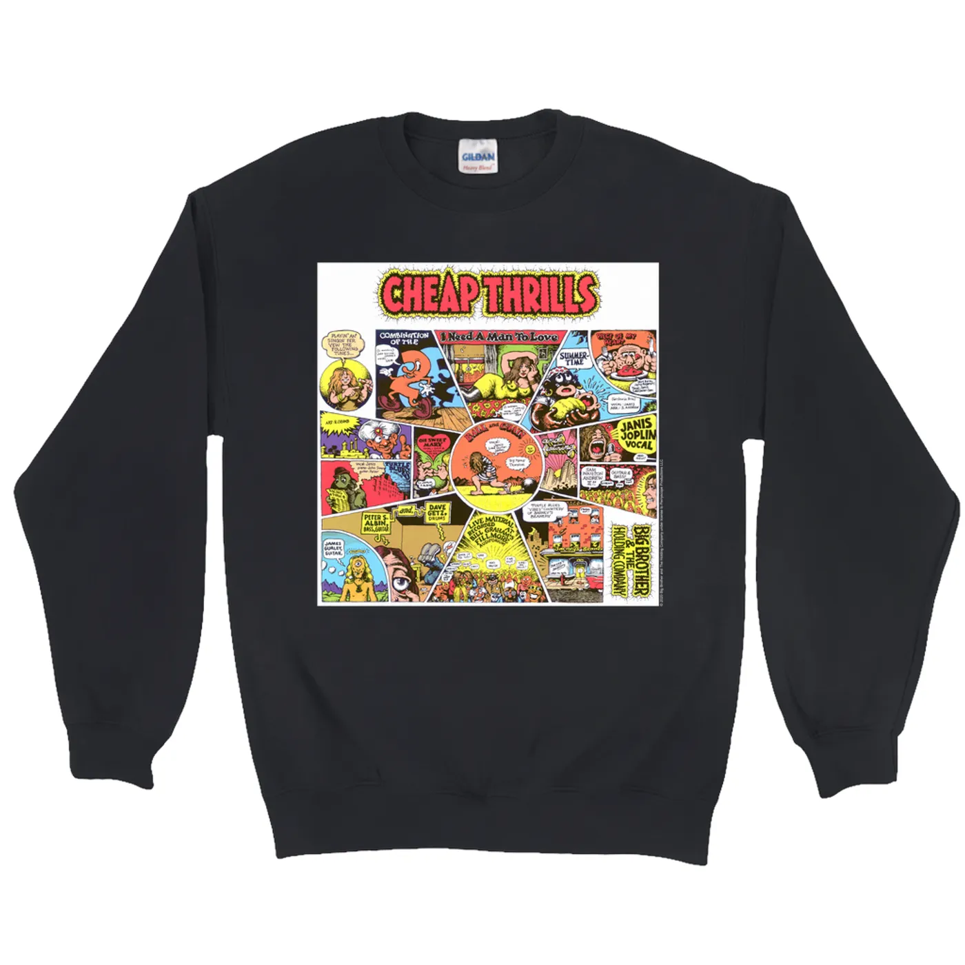 Big Brother & The Holding Company Sweatshirt | Cheap Thrills Album Design Big Brother and The Holding Company Sweatshirt