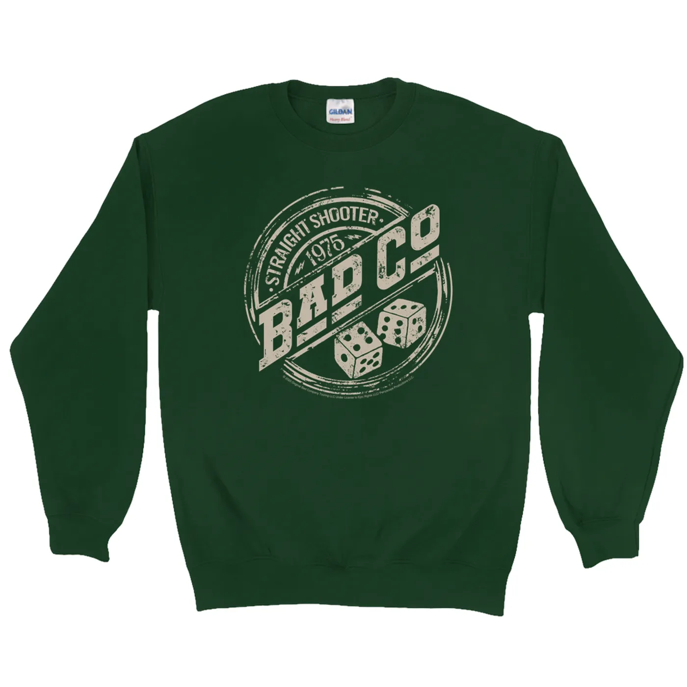 Bad Company Sweatshirt | Straight Shooter 1975 Distressed Bad Company Sweatshirt