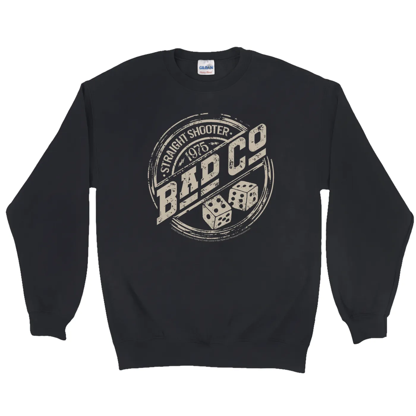 Bad Company Sweatshirt | Straight Shooter 1975 Distressed Bad Company Sweatshirt