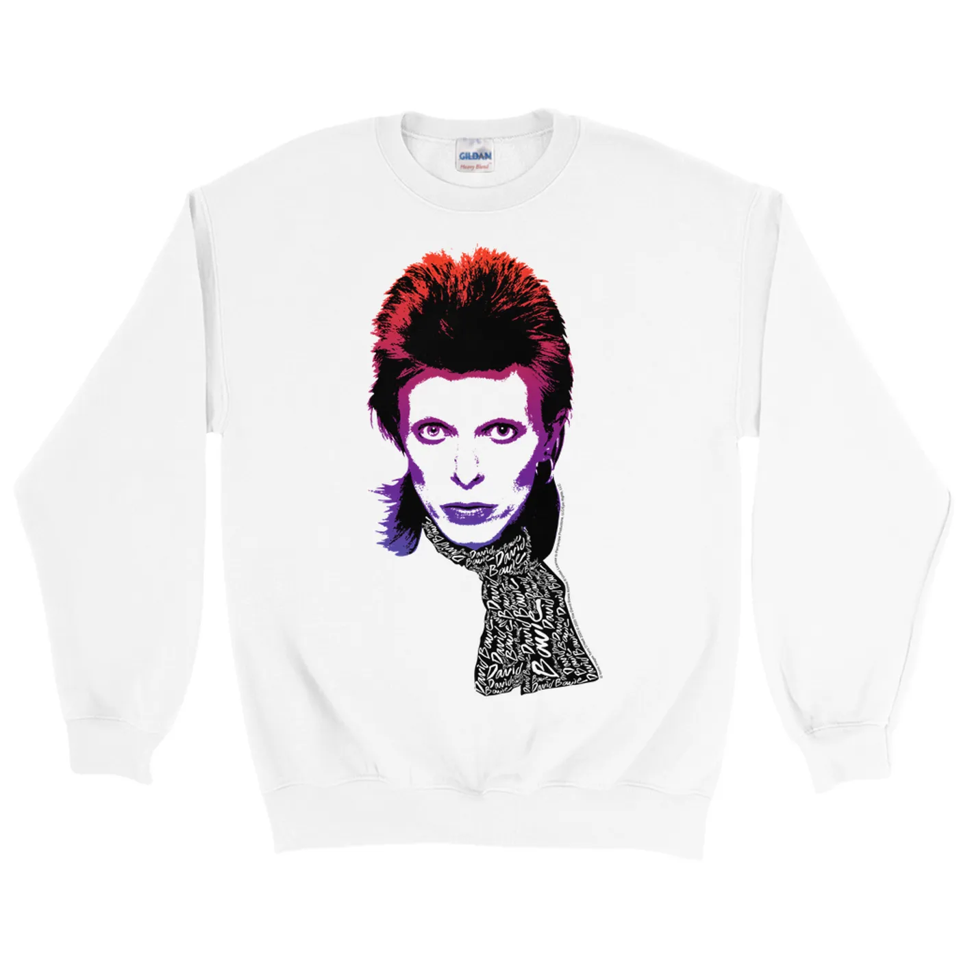David Bowie Sweatshirt | David Bowie Rainbow Sketch David Bowie Sweatshirt (Merchbar Exclusive)