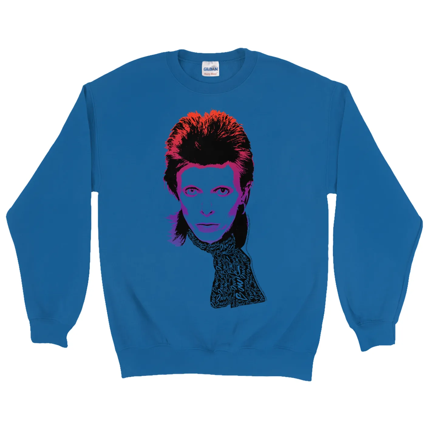 David Bowie Sweatshirt | David Bowie Rainbow Sketch David Bowie Sweatshirt (Merchbar Exclusive)