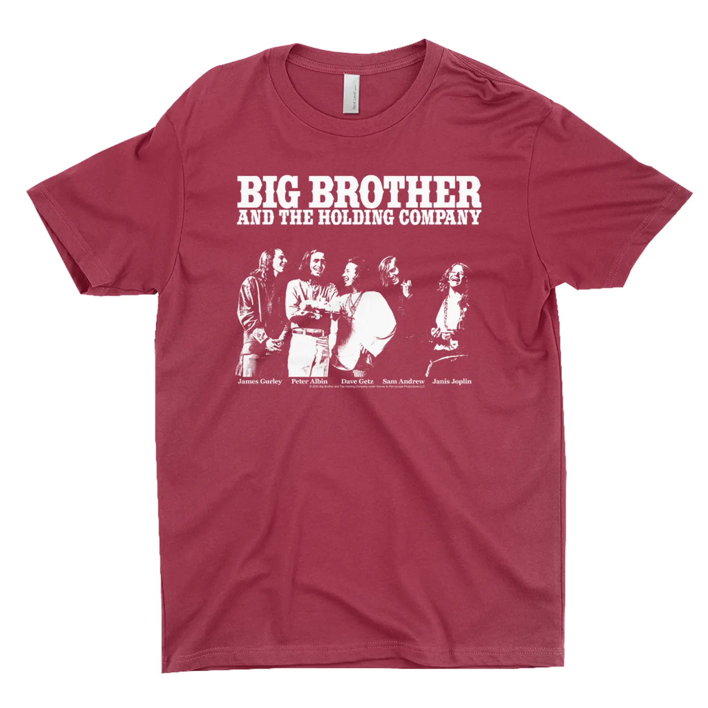 Big Brother & The Holding Company Big Brother and The Holding Co. T-Shirt | Featuring Janis Joplin Black and White Photo Big Brother and The Holding Co. Shirt (Merchbar Exclusive)