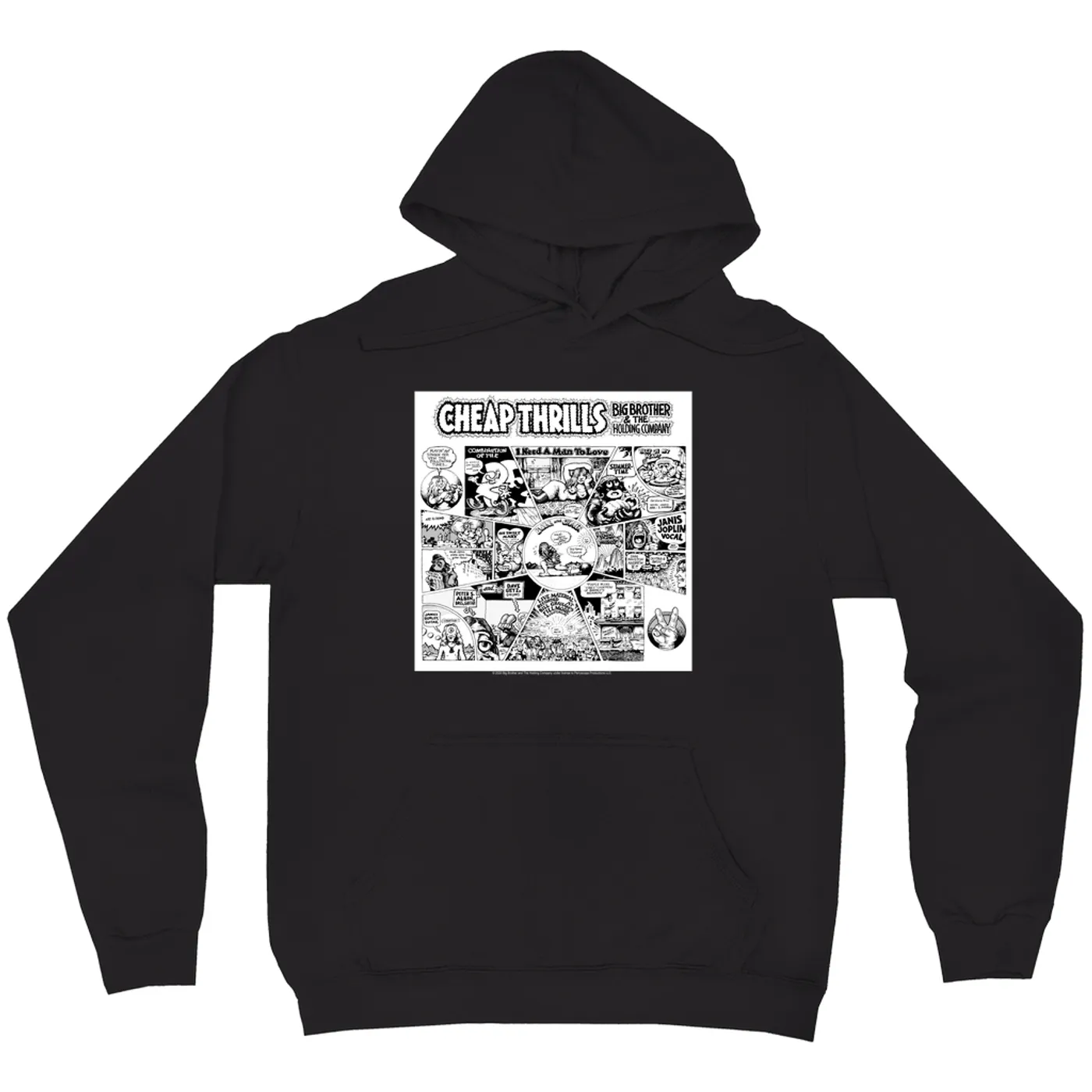 Big Brother & The Holding Company Hoodie | Black and White Cheap Thrills Big Brother and The Holding Company Hoodie