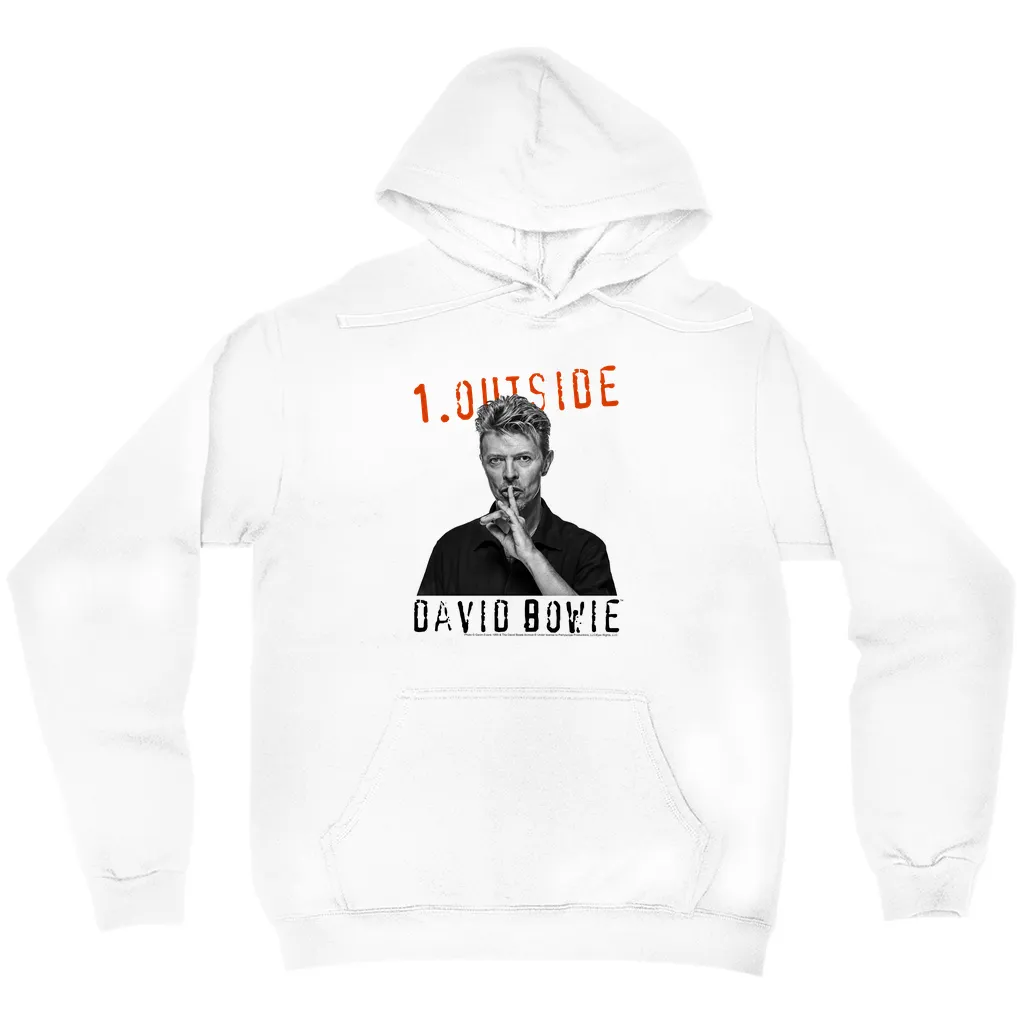 Hoodie | Bowie Black And White Photo With Stars Hoodie