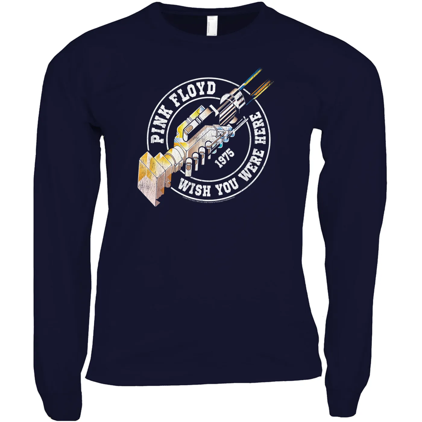 Pink Floyd Long Sleeve Shirt | Wish You Were Here Sticker Design Pink Floyd Shirt