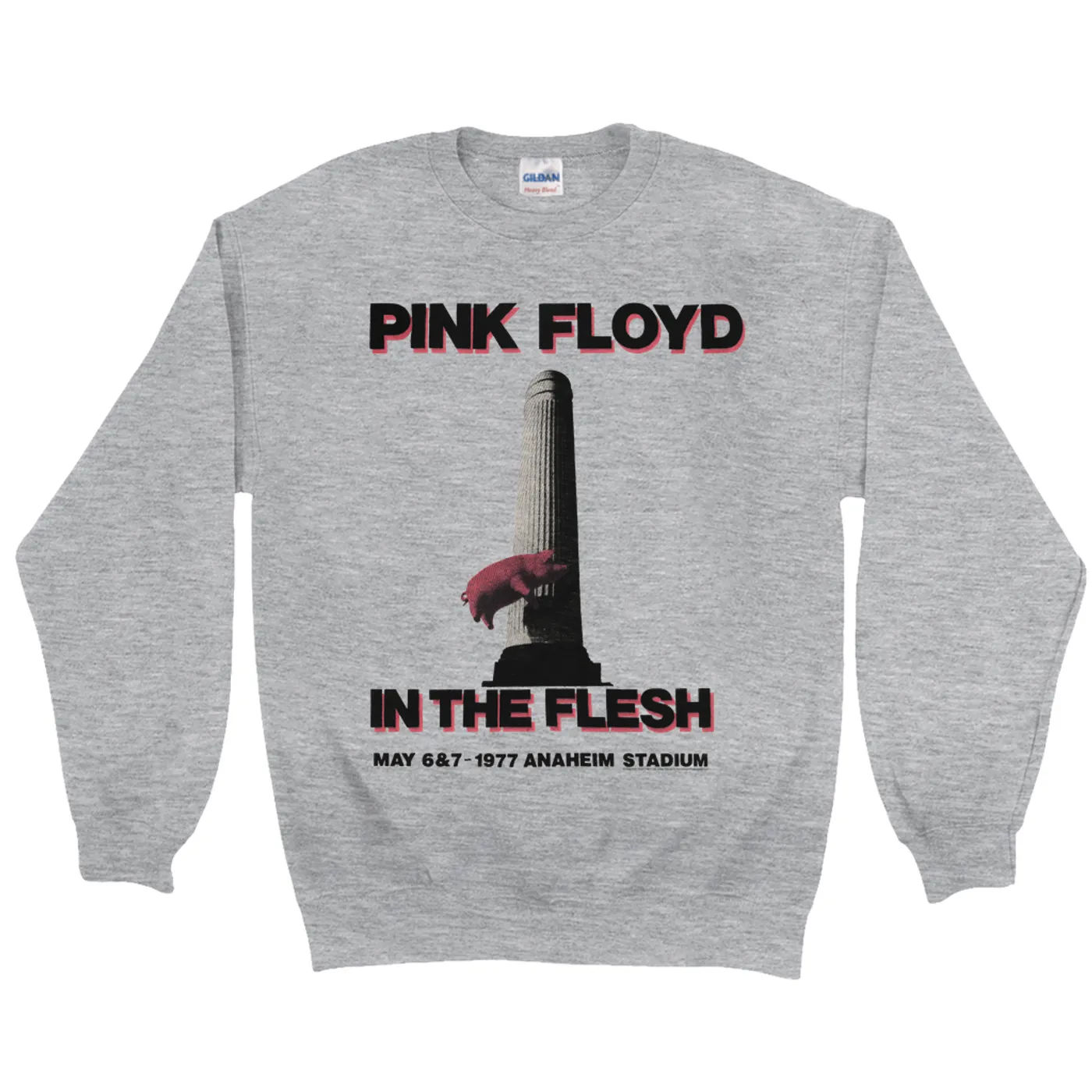 Pink Floyd Sweatshirt | In The Flesh 1977 Anaheim Stadium Concert Pink Floyd Sweatshirt