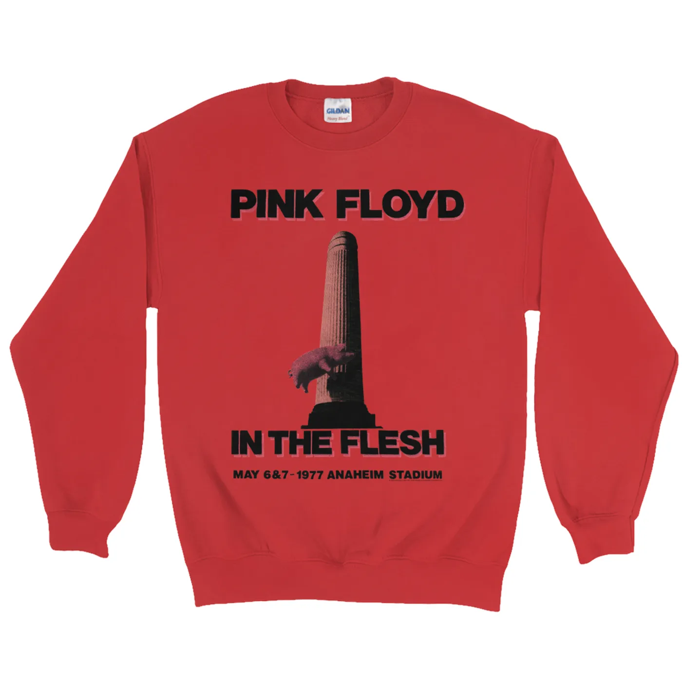 Pink Floyd Sweatshirt | In The Flesh 1977 Anaheim Stadium Concert Pink Floyd Sweatshirt