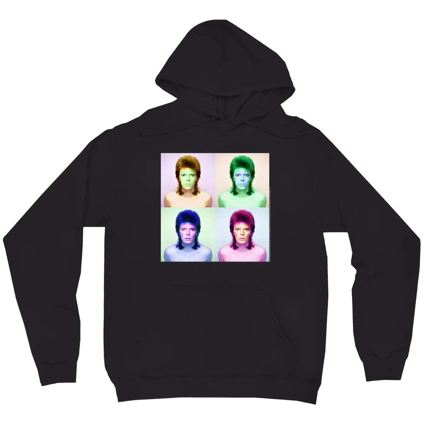 David Bowie Hoodie | Bowie Pop Color David Bowie Hoodie (Merchbar Exclusive)