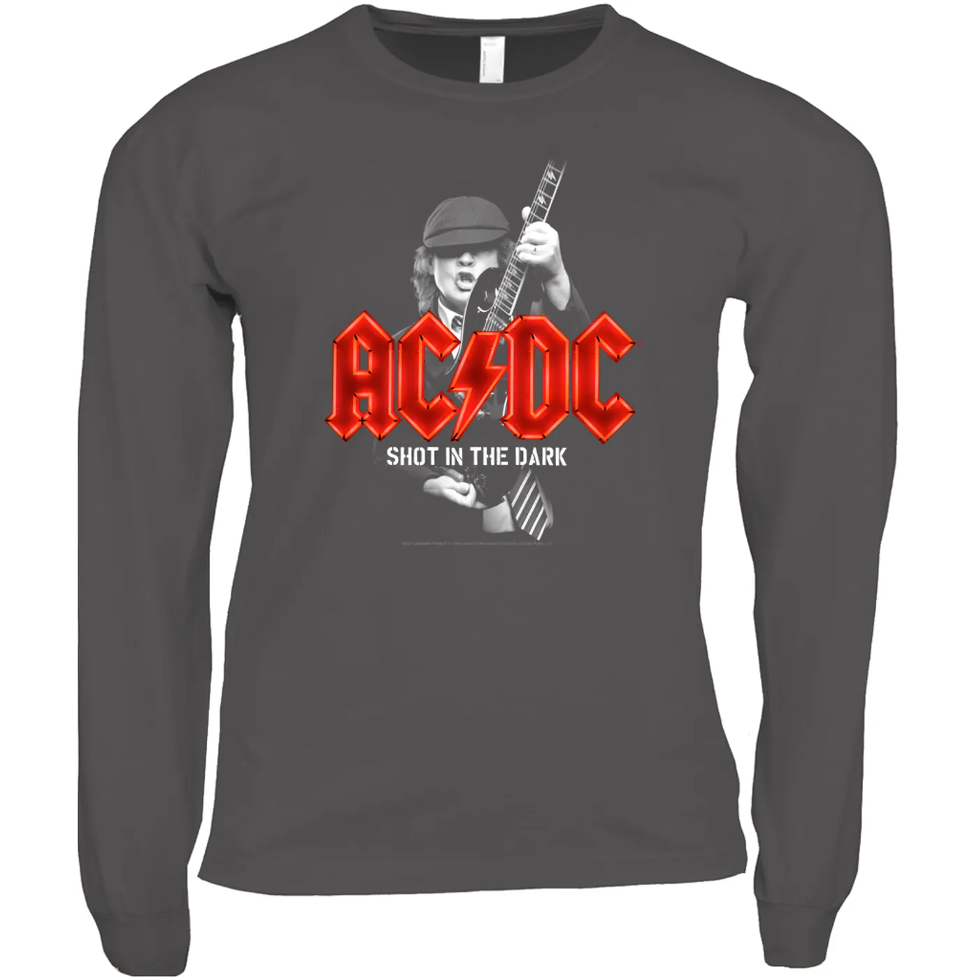 AC/DC Long Sleeve Shirt | PWR Up Shot In The Dark Neon Lights ACDC Shirt