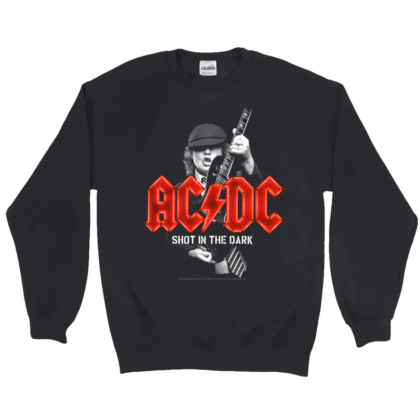 AC/DC Sweatshirt | PWR Up Shot In The Dark Neon Lights ACDC Sweatshirt